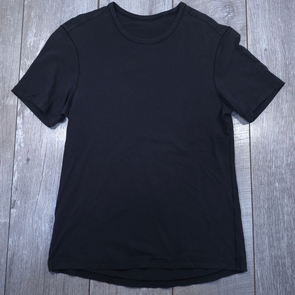 Lululemon T-Shirt Mens Medium Black Short Sleeve 5 Year Basic Crew Neck Top